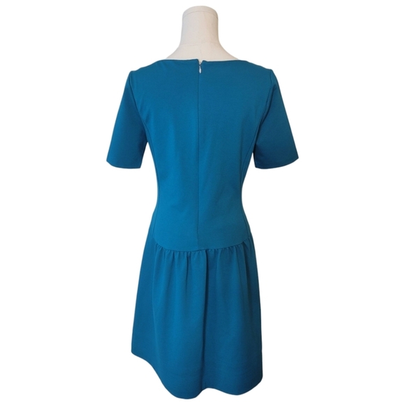 WHBM Teal Green Dropped Waist Ponte Knit Dress Size 6 - Picture 5 of 6